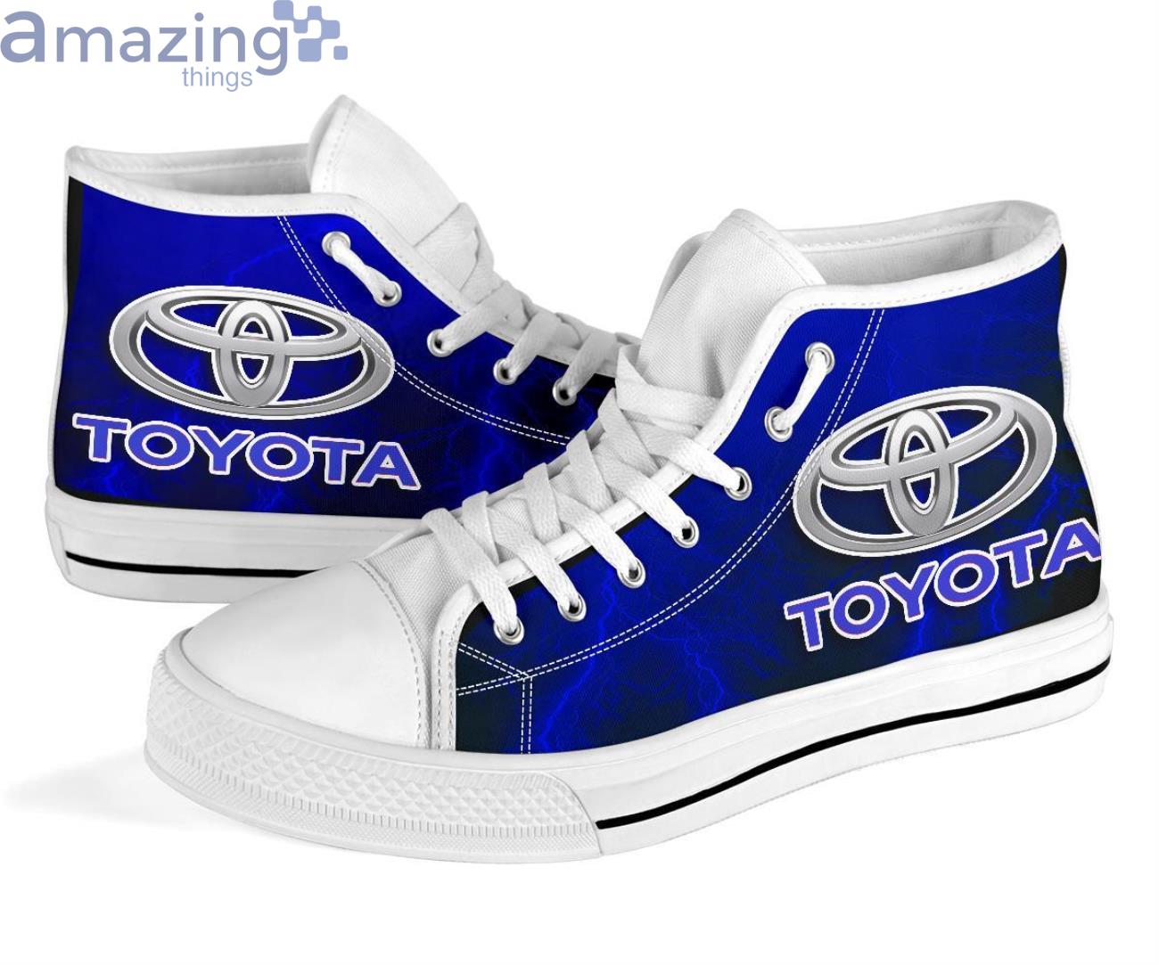 Toyota Thunder and Lightning Blue High Top Shoes image Toyota Thunder and Lightning Blue High Top Shoes Product Photo 9