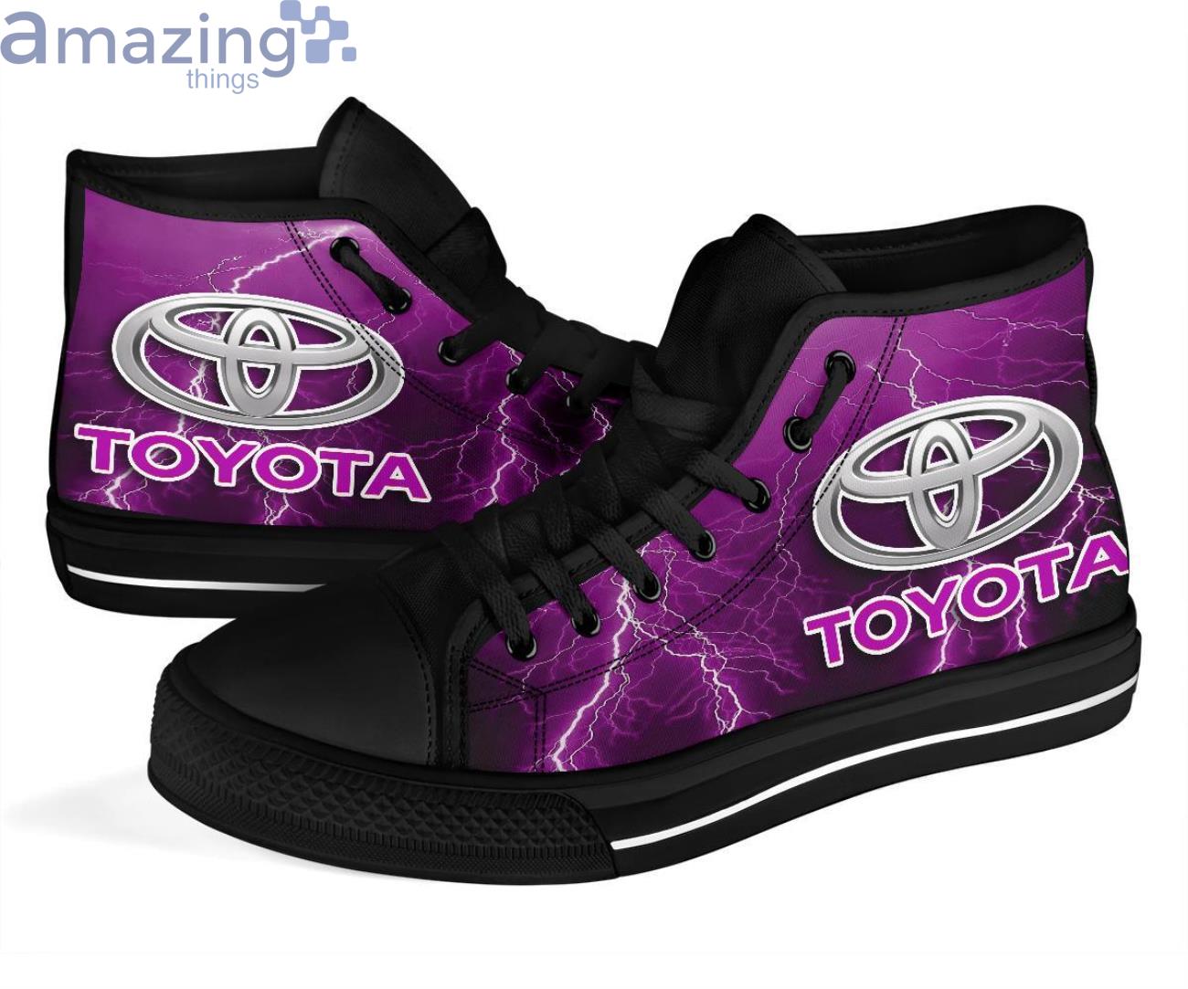 Toyota Thunder and Lightning Pink High Top Shoes image Toyota Thunder and Lightning Pink High Top Shoes Product Photo 4