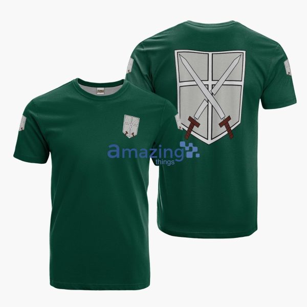 Training Corps Cosplay Costume Attack On Titan Anime Merch Printed 3D T-Shirt Product Photo 1