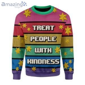 Treat People With Kindness Ugly Christmas Sweater Product Photo 1