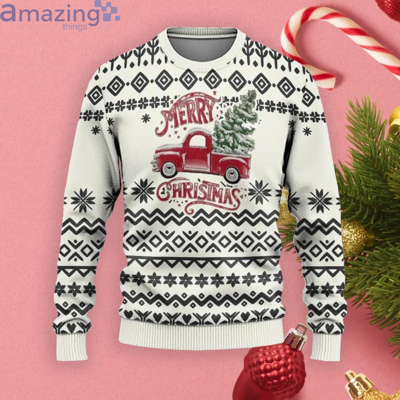 Tree On Car Christmas Gift Ugly Christmas Sweater Product Photo 1 Tree On Car Christmas Gift Ugly Christmas Sweater Product Photo 1