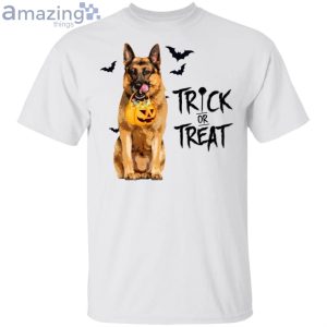 Trick Or Treat With German Shepherd Halloween T-Shirt Product Photo 2