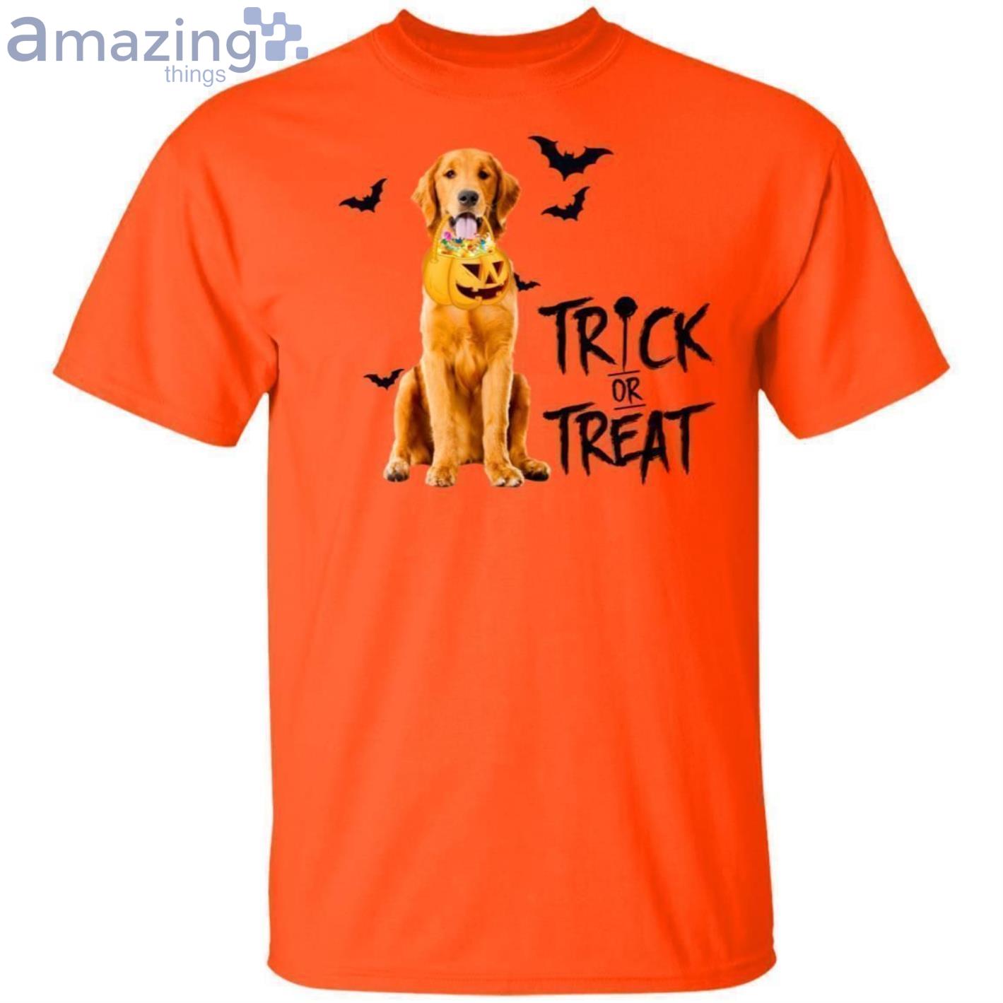 Trick Or Treat With Golden Retriever Halloween T-Shirt Product Photo 1