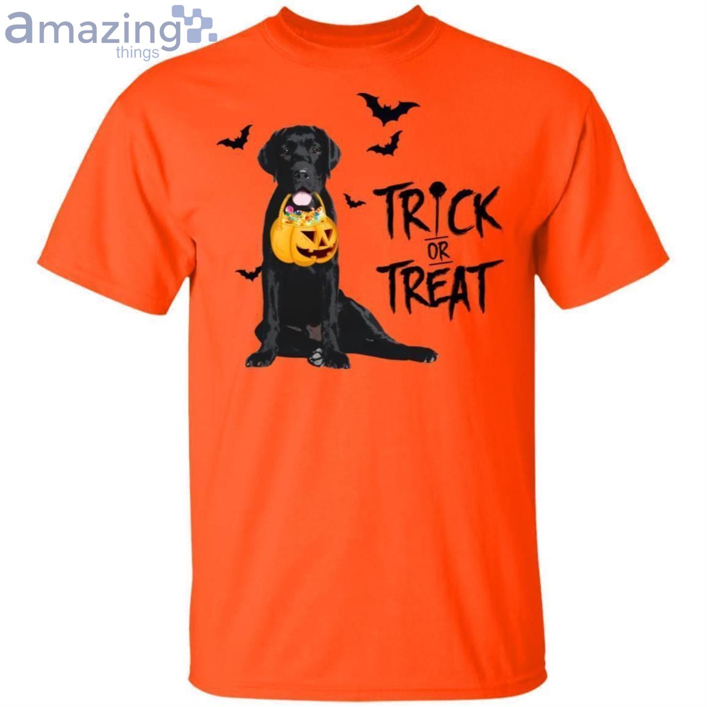 Trick Or Treat With Labrador Retriever Halloween T-Shirt Product Photo 1