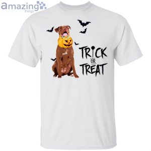 Trick Or Treat With Pit Bull Halloween T-Shirt Product Photo 2