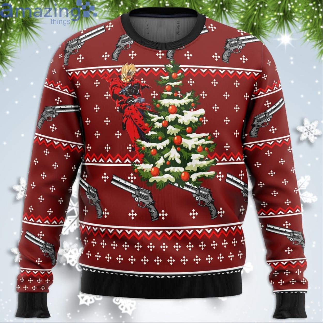 Trigun Vash Funny Christmas Gift Ugly Christmas Sweater Product Photo 1