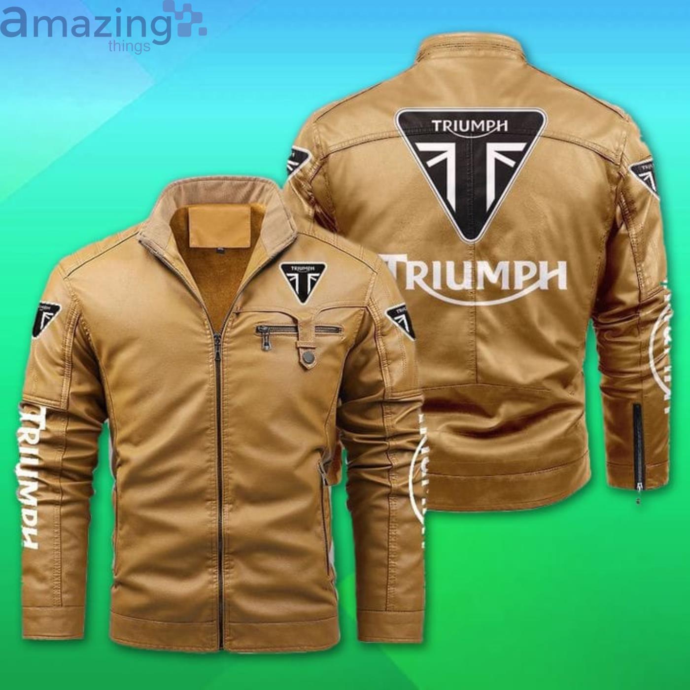 Triumph Fleece Leather Jacket image Triumph Fleece Leather Jacket Product Photo 2