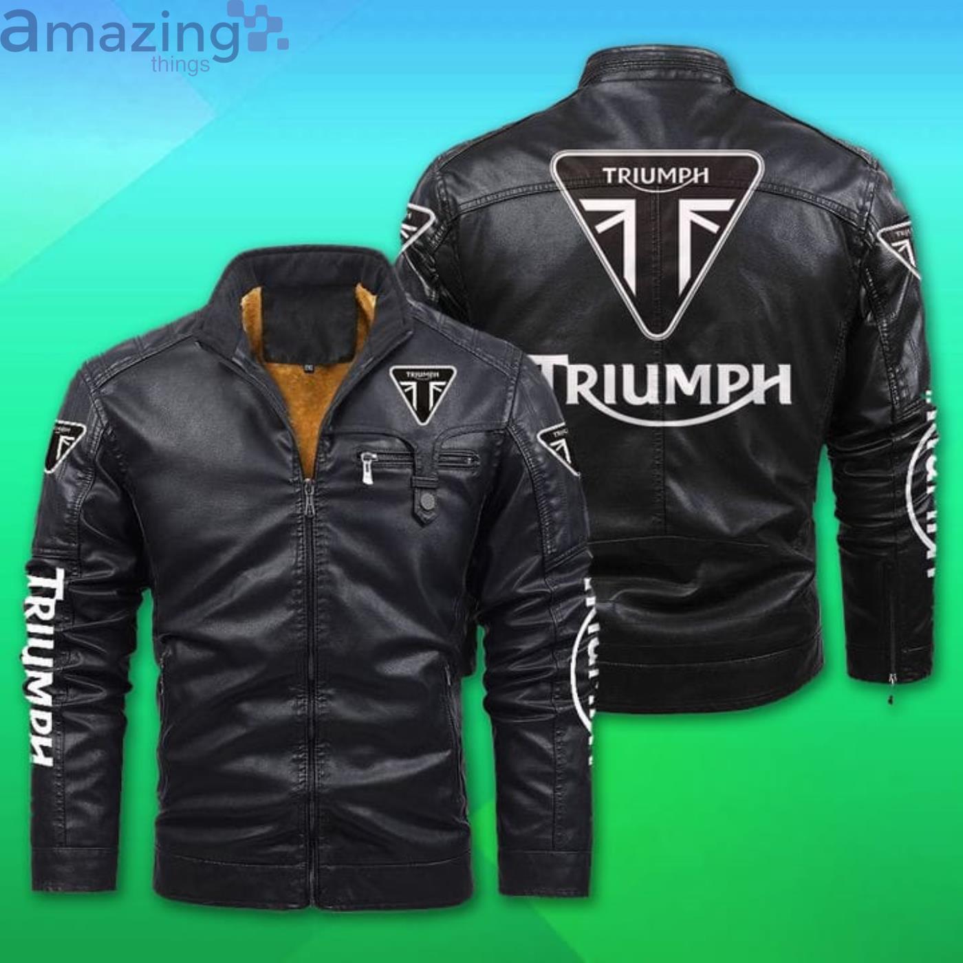 Triumph Fleece Leather Jacket Product Photo 1 Triumph Fleece Leather Jacket Product Photo 1