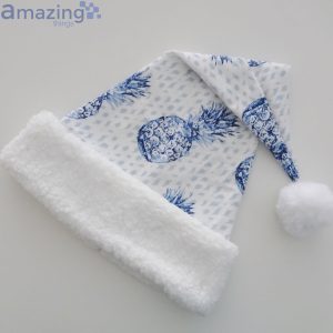 Tropical Blue Pineapple Christmas Santa Hat For Adult And Child image Tropical Blue Pineapple Christmas Santa Hat For Adult And Child Product Photo 4