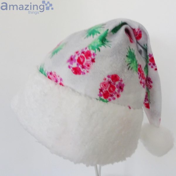 Tropical Pineapple Beach Christmas Santa Hat For Adult And Child Product Photo 2