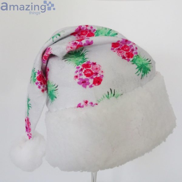 Tropical Pineapple Beach Christmas Santa Hat For Adult And Child Product Photo 3