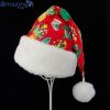 Turtle Pineapple Christmas Decors Pattern Christmas Santa Hat For Adult And Child