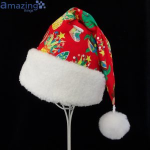 Turtle Pineapple Christmas Decors Pattern Christmas Santa Hat For Adult And Child Product Photo 1