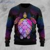 Turtle Purple Mandala Style Lover Ugly Christmas Sweater