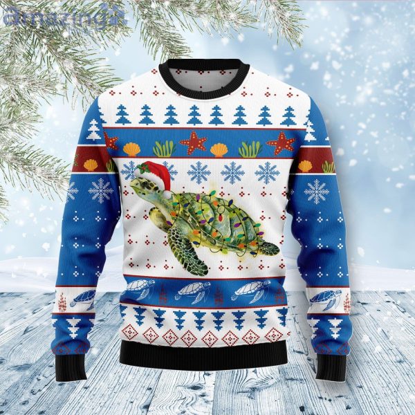 Turtle Xmas Funny Turtle Ugly Christmas Sweater Product Photo 1