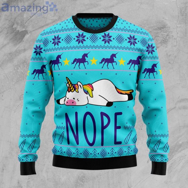 Unicorn Nope Cute Unicorn Ugly Christmas Sweater Product Photo 1