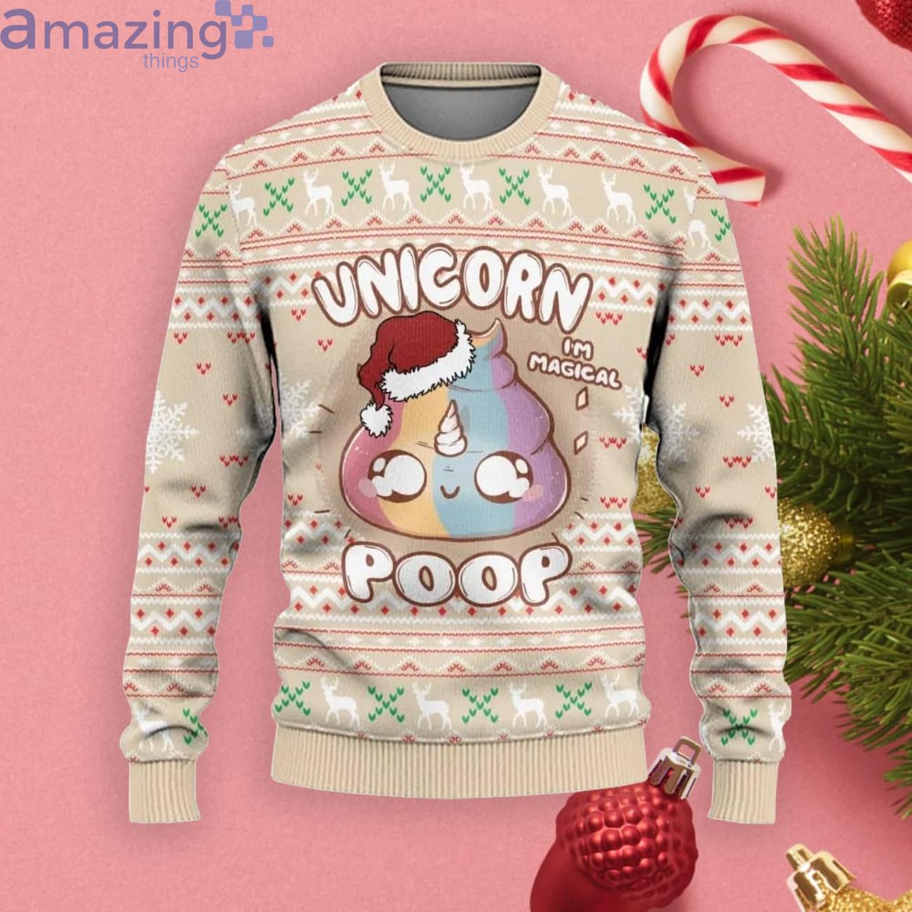 Unicorn Poop Christmas Gift Ugly Christmas Sweater Product Photo 1 Unicorn Poop Christmas Gift Ugly Christmas Sweater Product Photo 1