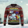 Unicorn Squat Like No Tomorrow Rainbow Ugly Christmas Sweater