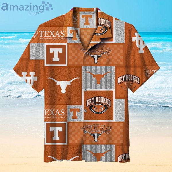 University Of Texas Fans Gift Logo Sport Lover Orange Hawaiian Shirt Product Photo 1