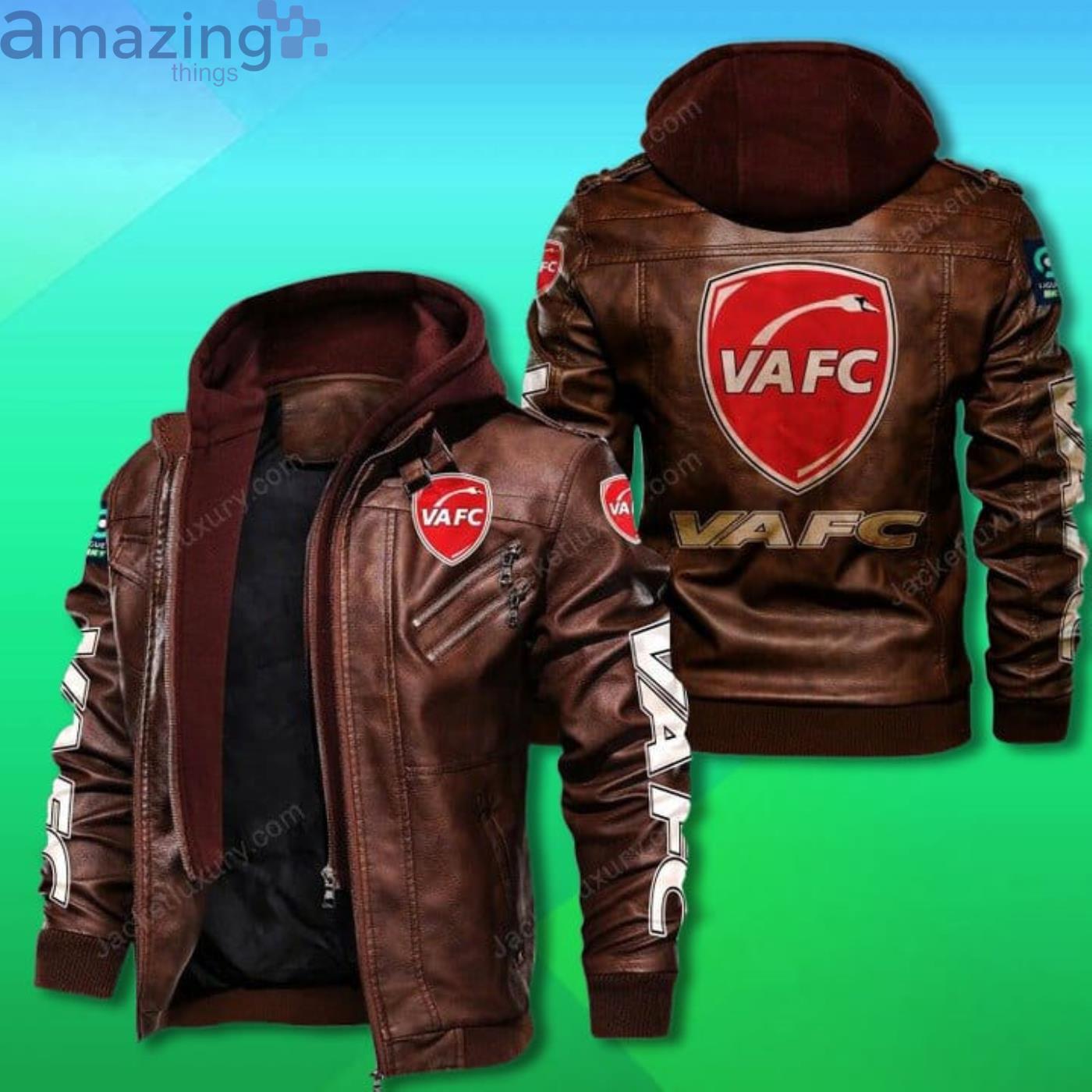 Valenciennes Football Club Leather Jacket image Valenciennes Football Club Leather Jacket Product Photo 2