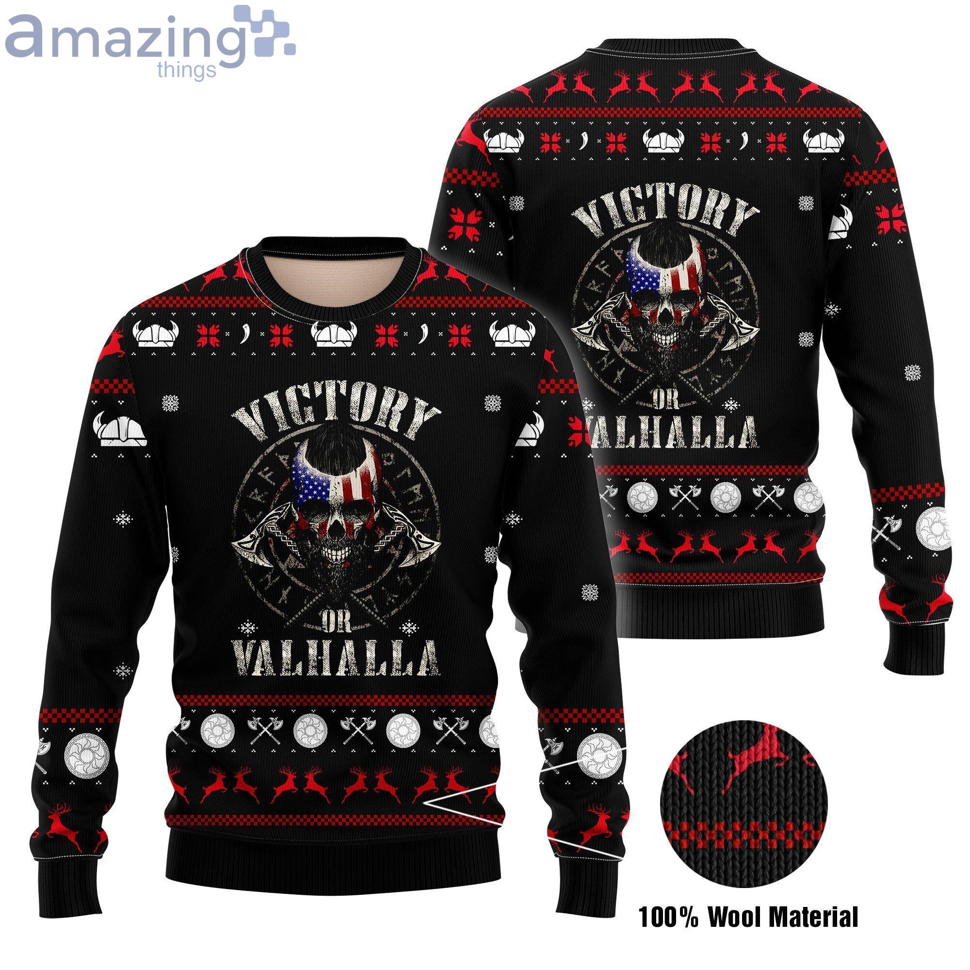 Viking Victory Or Valilala Christmas Ugly Sweater image Viking Victory Or Valilala Christmas Ugly Sweater Product Photo 1 Product photo 1