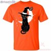 Vintage Black Cat In Witch Hat Halloween T-Shirt