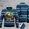 Vintage Grandpa Shark Doo Doo Doo Pattern Christmas Ugly Sweater