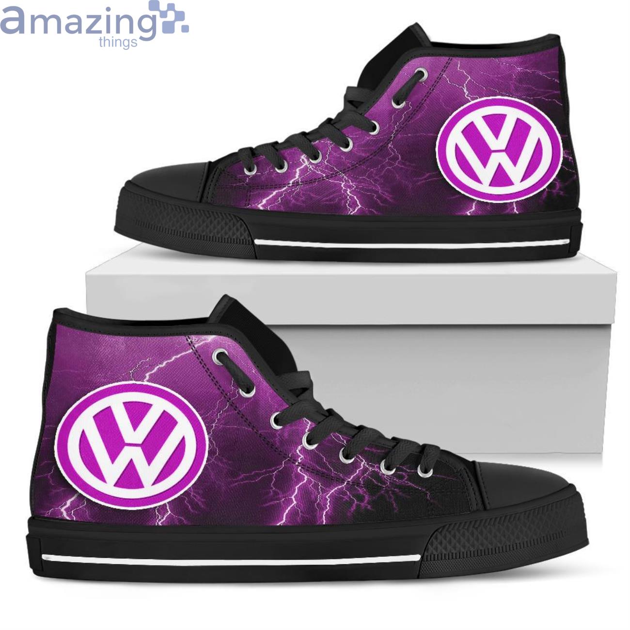 Volkswagen Thunder and Lightning Pink High Top Shoes Product Photo 1