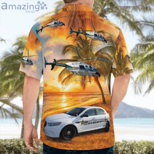 Volusia County Sheriff Bell 407 & Ford Police Interceptor Hawaiian Shirt Product Photo 4