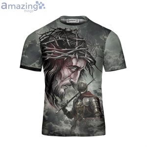 Warrior Knight Templar Jesus Shirt Stand With God Knight Templar 3D T-Shirt Product Photo 1