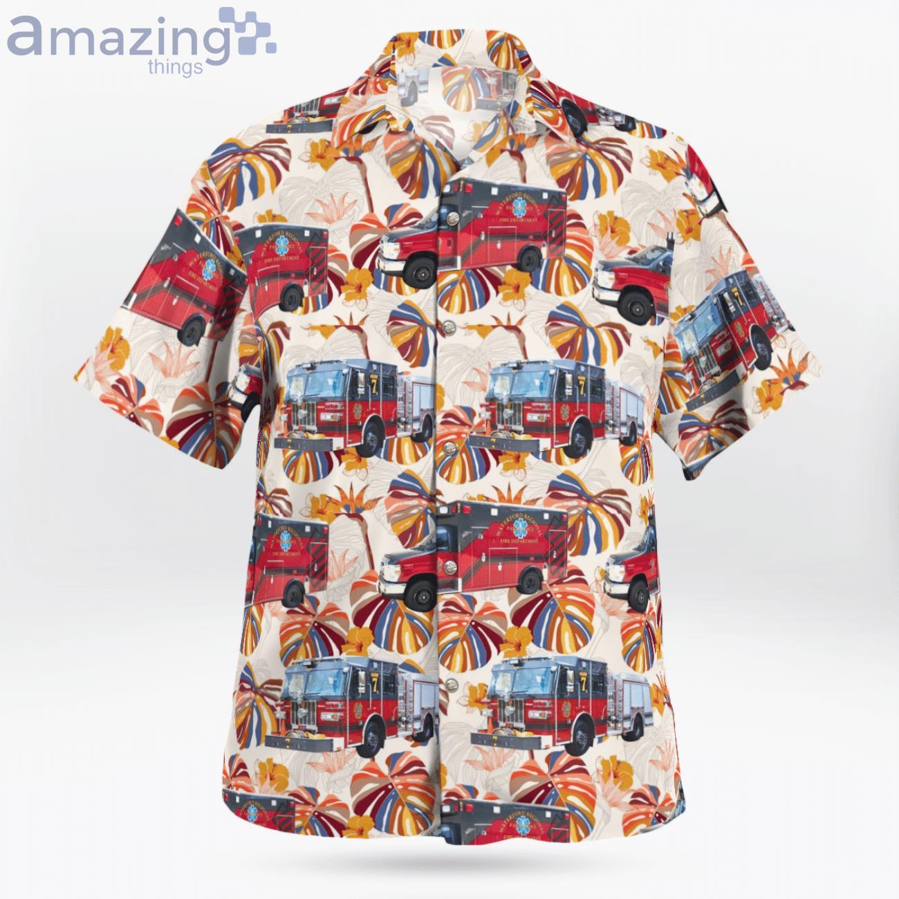 Waterford Regional Fire Department Michigan Fleet Hawaiian Shirt image Waterford Regional Fire Department Michigan Fleet Hawaiian Shirt Product Photo 2