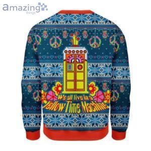 We All Live In A Yellow Time Machine Ugly Christmas Sweater Product Photo 2
