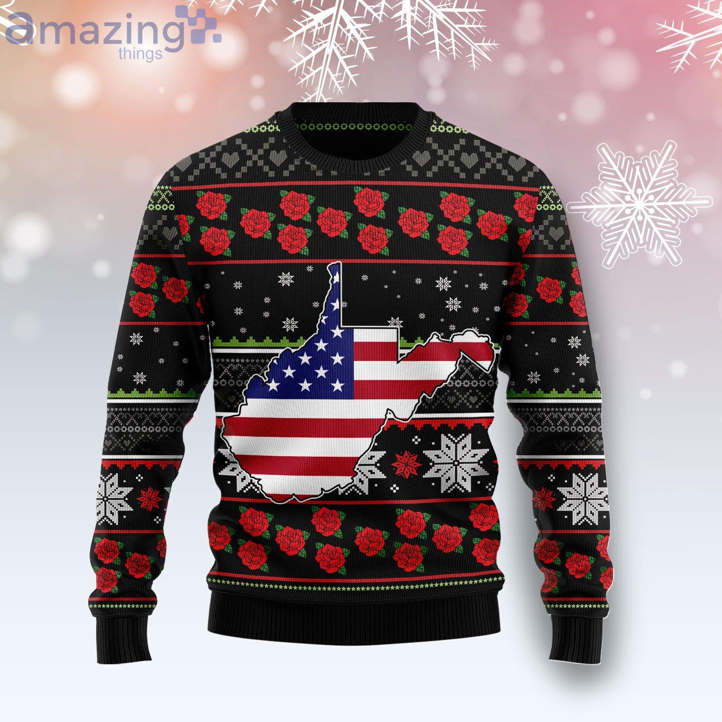 West Virginia Christmas Funny Family Ugly Christmas Sweater image West Virginia Christmas Funny Family Ugly Christmas Sweater Product Photo 1 Product photo 1