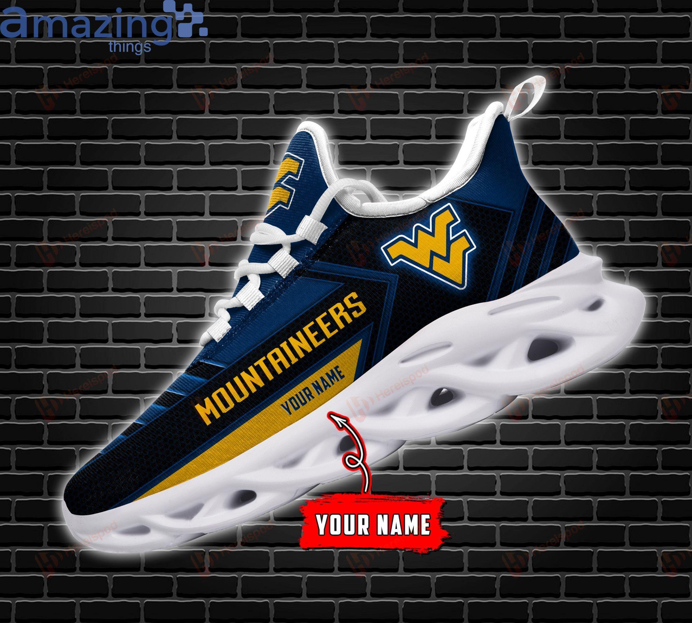West Virginia Mountaineers Max Soul Sneaker Personalized Name image West Virginia Mountaineers Max Soul Sneaker Personalized Name Product Photo 4
