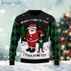 When I Think Of You I Touch My Elf Funny Family Ugly Christmas Sweater