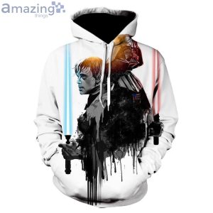 White Star Wars Sketch Anakin Skywalker Darth Vader 3D Hoodieproduct photo 2
