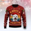 White Terrier Best Dog Mom Ever Best Gift Ugly Christmas Sweater