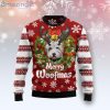 White Terrier Merry Woofmas Ugly Christmas Sweater