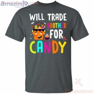 Will Trade Brother For Candy Frankenstein Halloween T-Shirt Product Photo 2