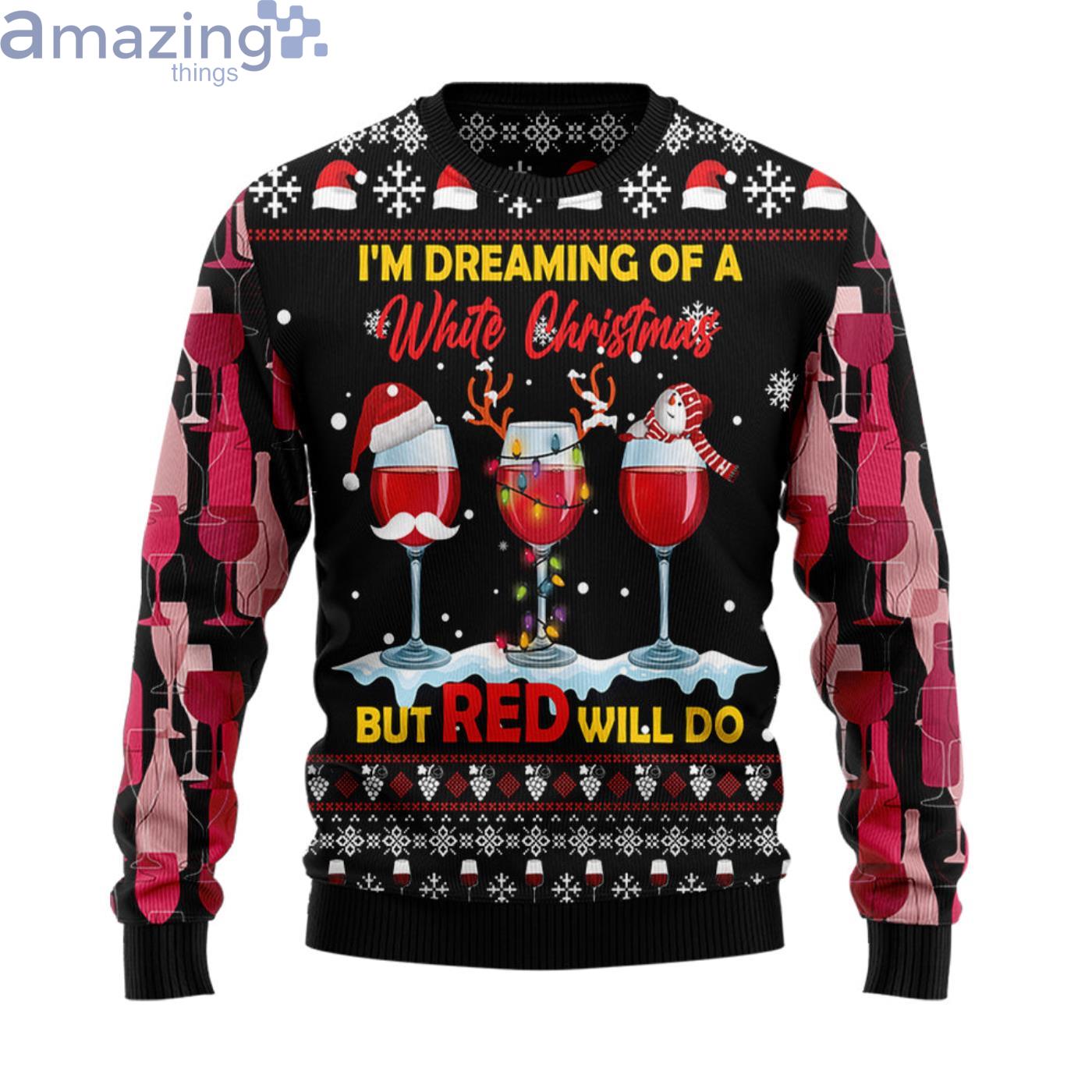 Wine Red Christmas Christmas Ugly Sweater Product Photo 1