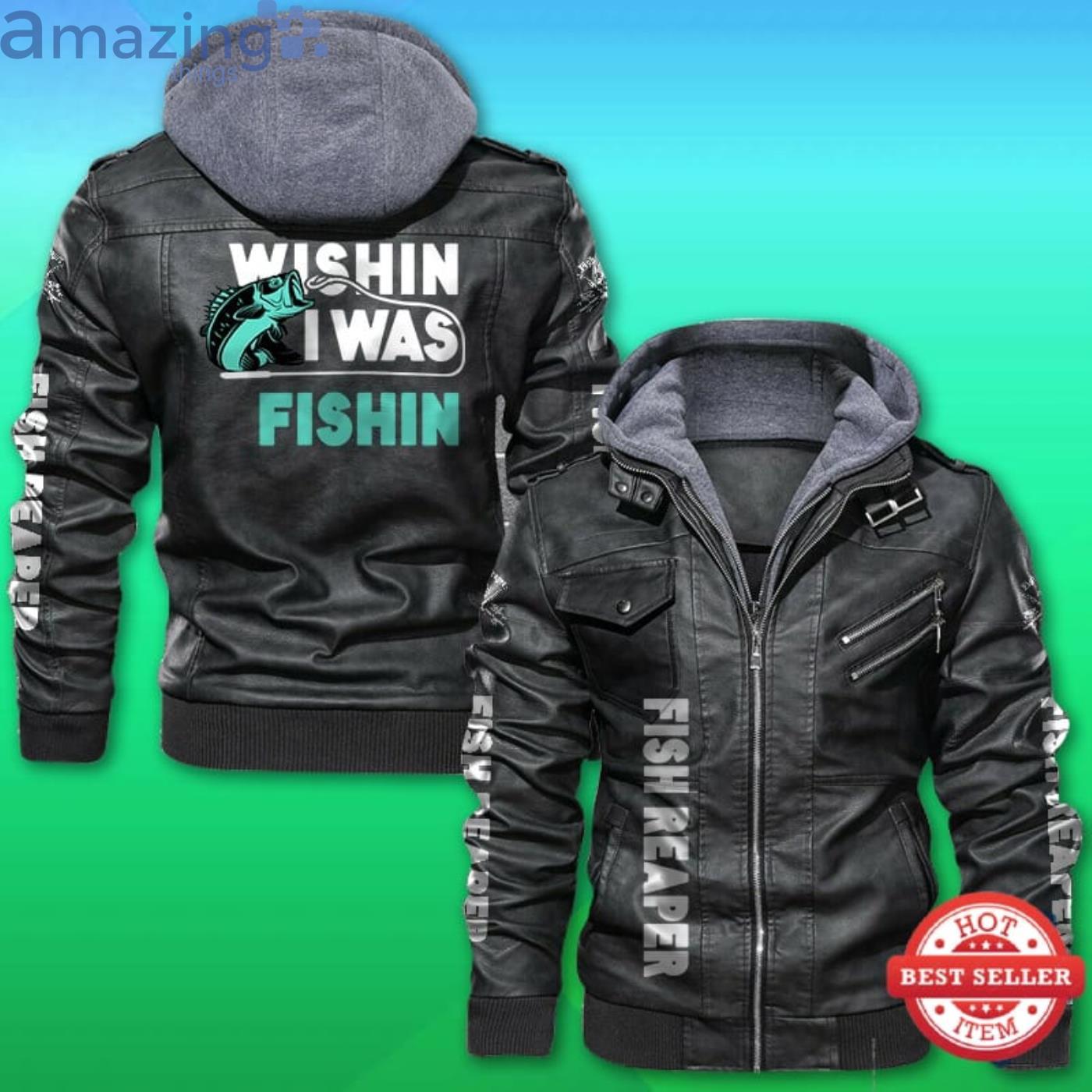 Wisin I Was Fishing Leather Jacket Product Photo 1