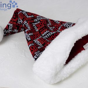 Woof Fuzzy Pattern Christmas Santa Hat For Adult And Child image Woof Fuzzy Pattern Christmas Santa Hat For Adult And Child Product Photo 2