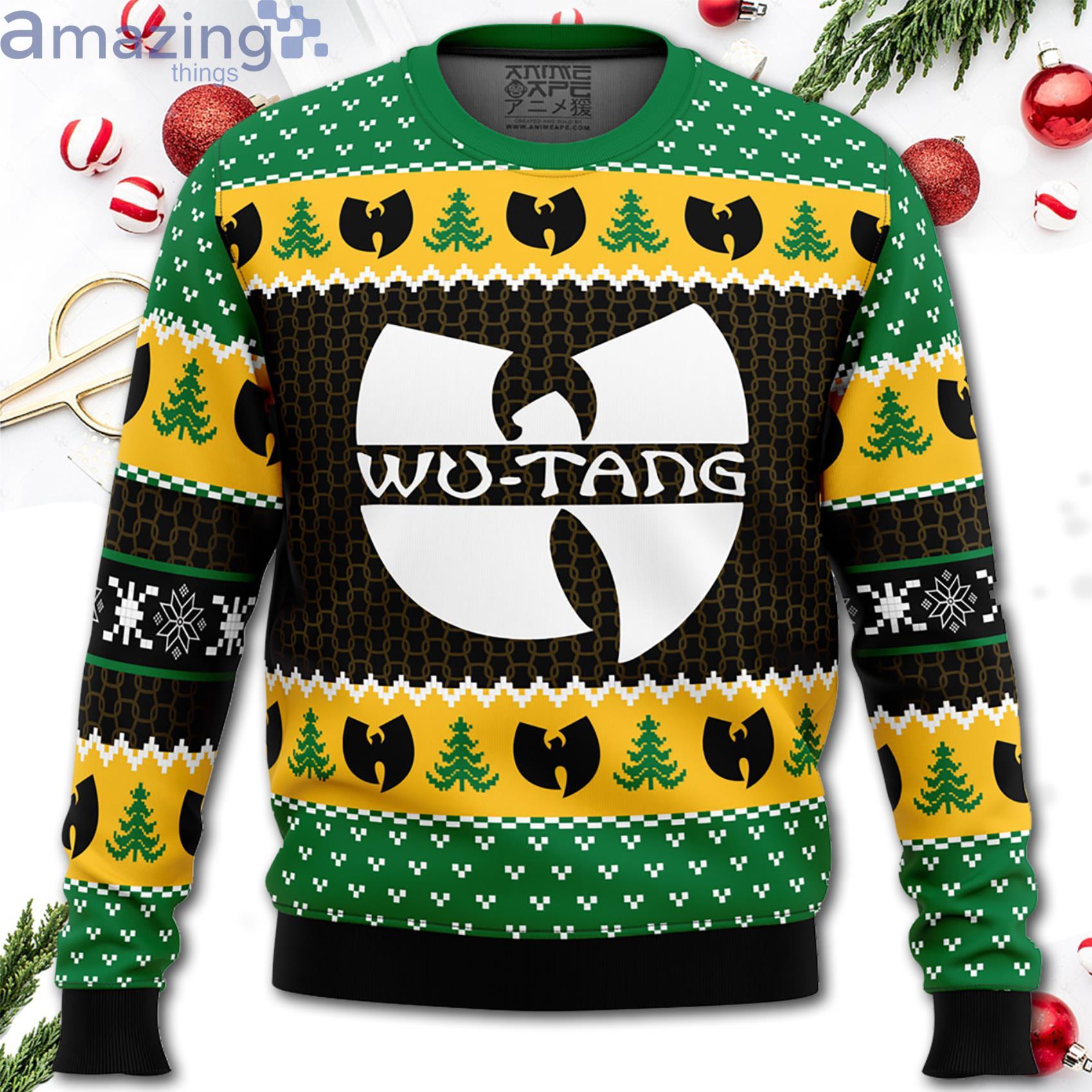 Yah It's Christmas Time Yo Wu Tang Clan Ugly Christmas Sweater image Yah It's Christmas Time Yo Wu Tang Clan Ugly Christmas Sweater