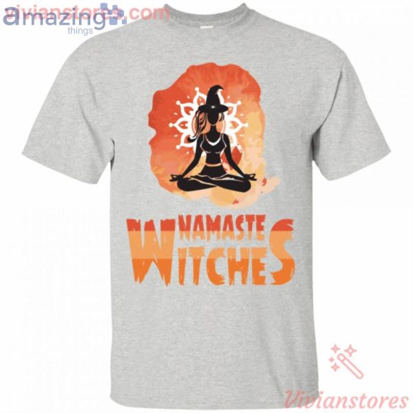 Yoga Namaste Witches Halloween T-Shirt Product Photo 2