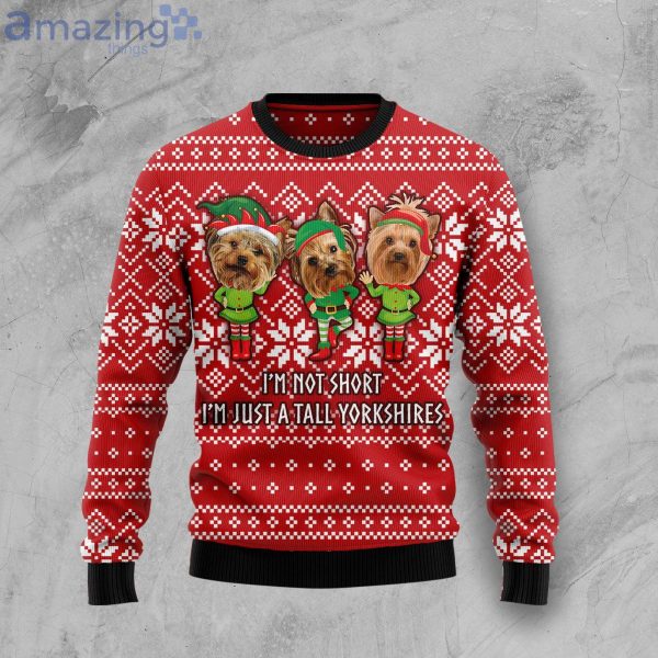 Yorkie ugly cheap christmas sweater