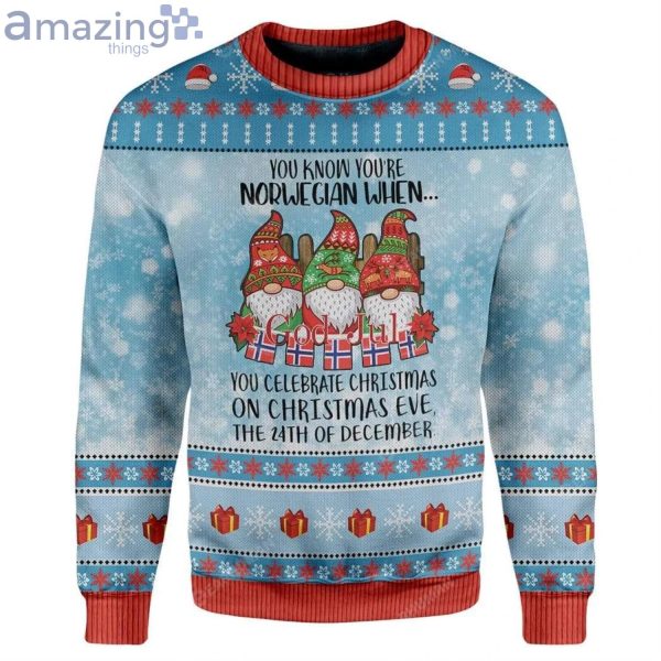 You Know You're Norwegian Ugly Christmas Sweater Product Photo 1