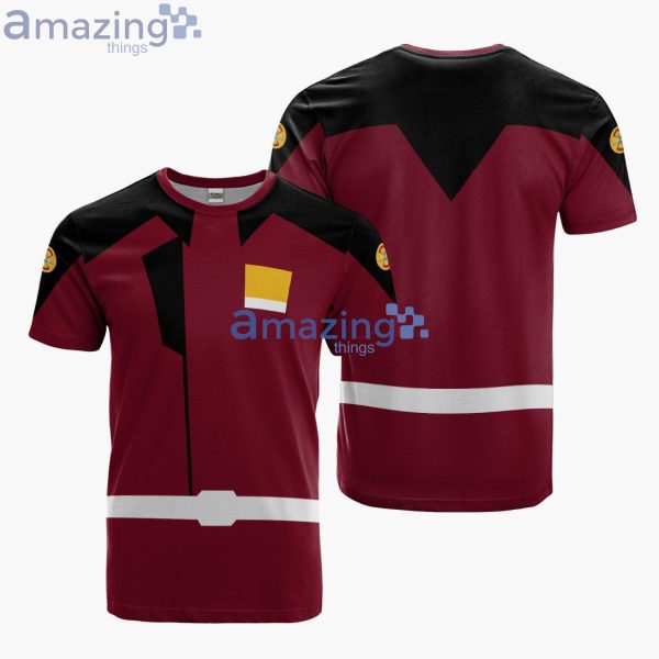 Zaft Cosplay Costume Gundam Uniform Red Anime Merch Printed 3D T-Shirt Product Photo 1