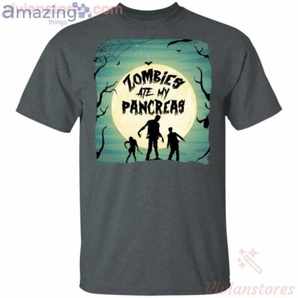 Zombies Ate My Pancreas Diabete Awareness Halloween T-Shirt Product Photo 2