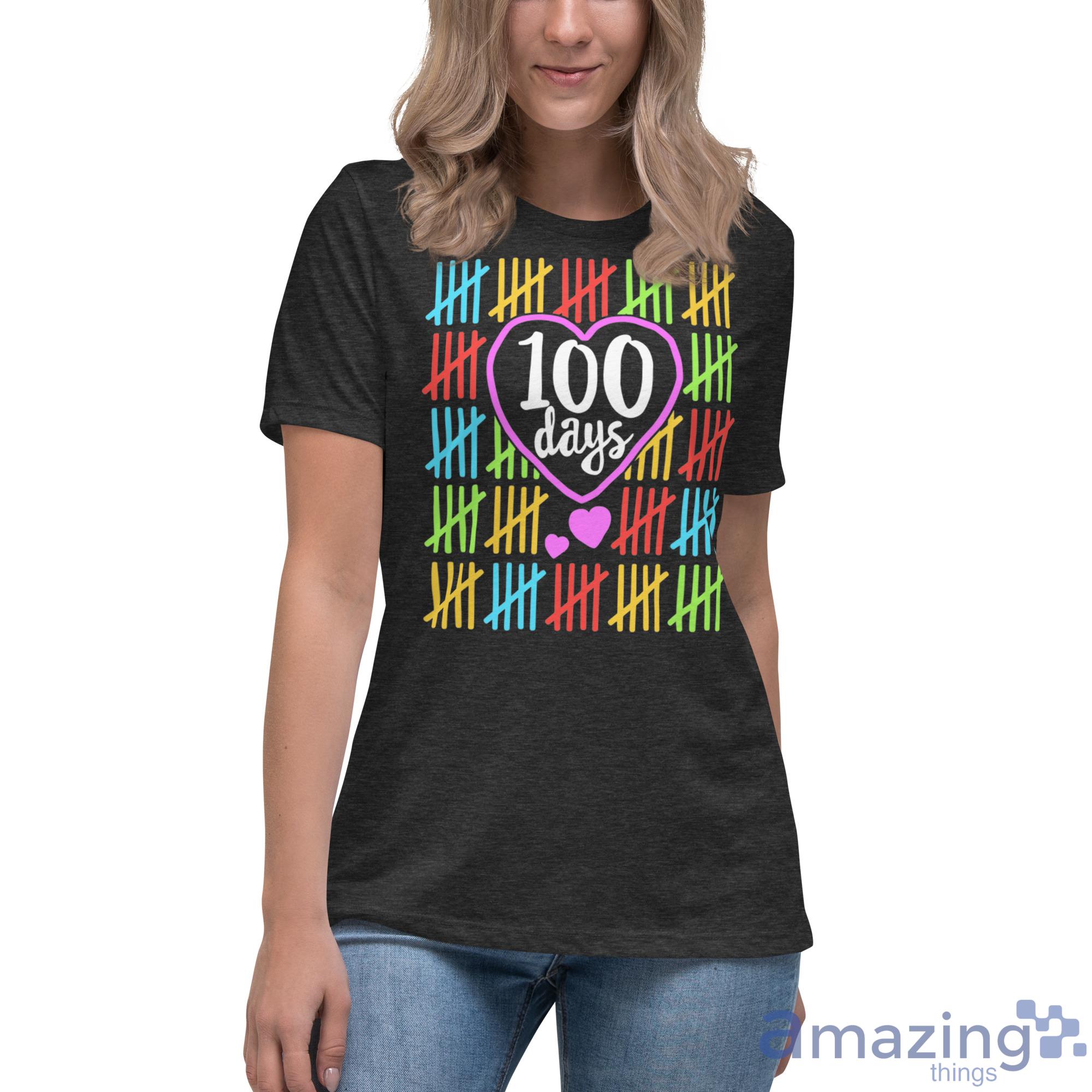 100 Days Back To School Shirt image 100 Days Back To School Shirt - Womens Relaxed Short Sleeve Jersey Tee