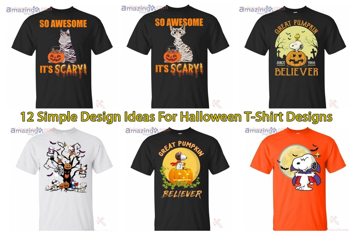 12 Simple Design Ideas For Halloween T-Shirt Designs
